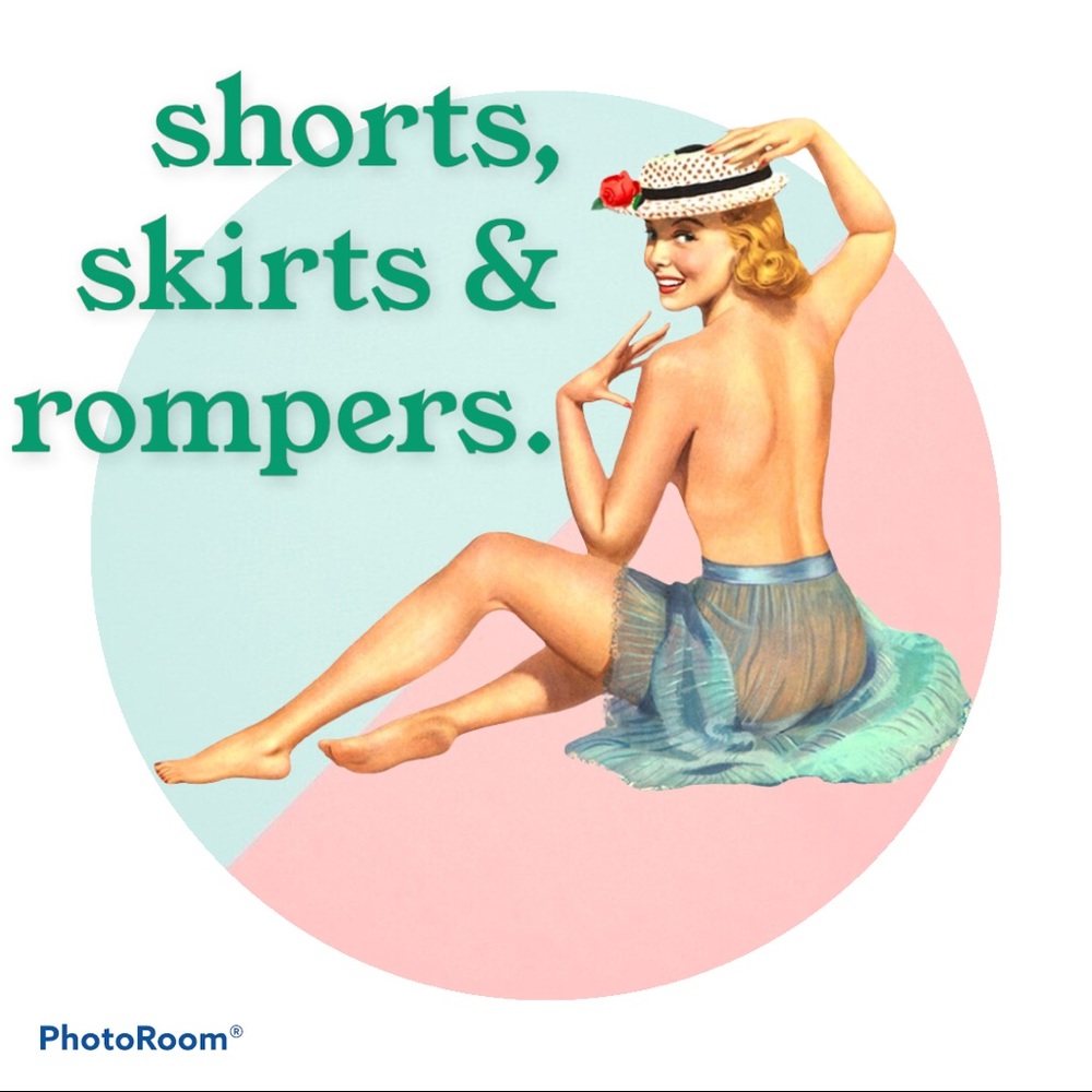 shorts, skirts & rompers for sale!